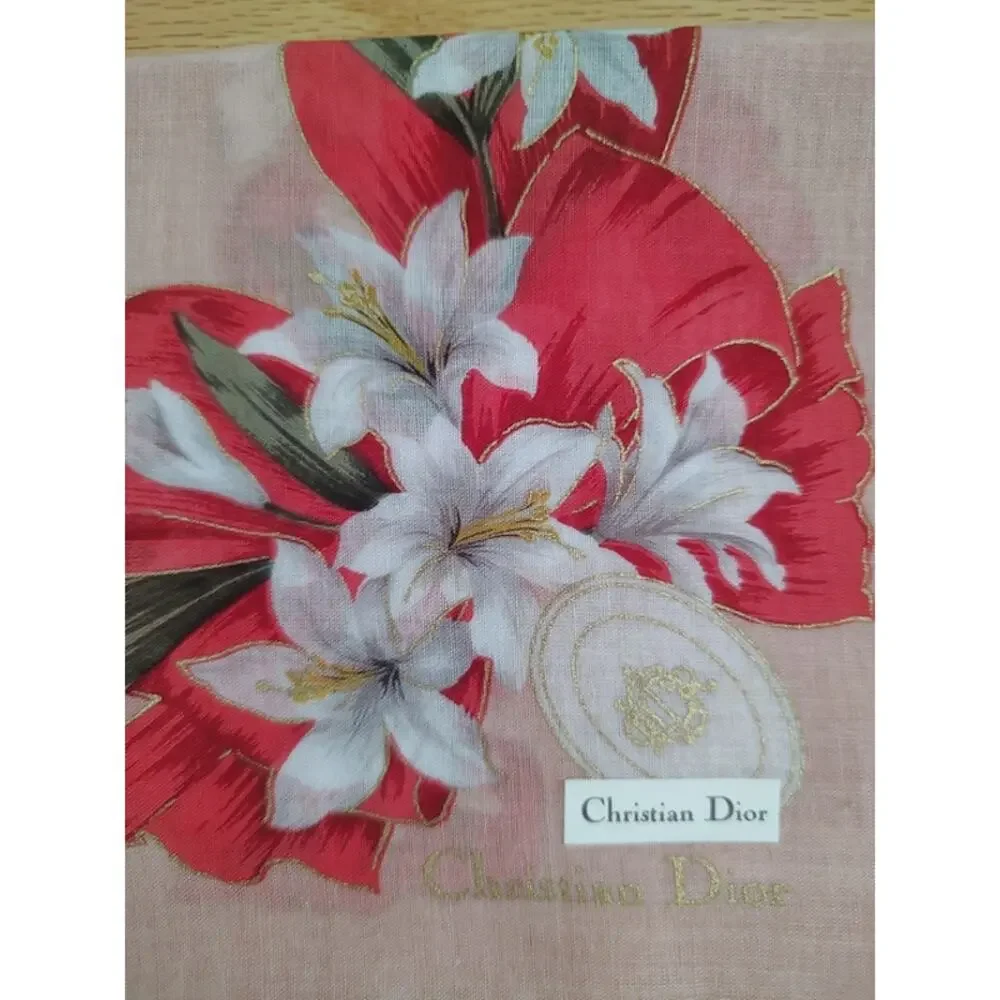 Dior small floral neckerchief scarf NEW